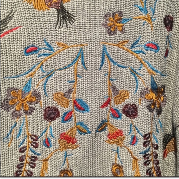 ❤️1 M❤️Embroidered Sweater Cardigan Long Sleeve - Picture 6 of 6